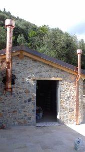 Canne fumarie in rame Savona