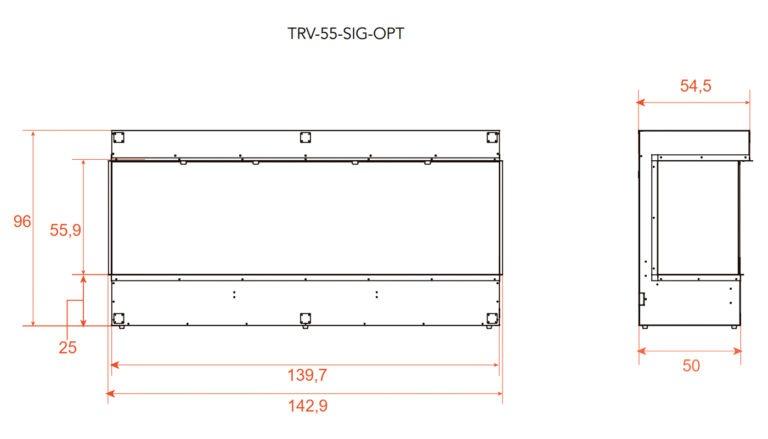 Zetalinea Focolare Ibrido Tru-View 55 Signature - immagine 3